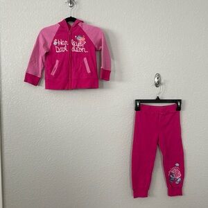 Harley-Davidson motorcycles hot pink baby girl 2t warmup outfit jacket pants